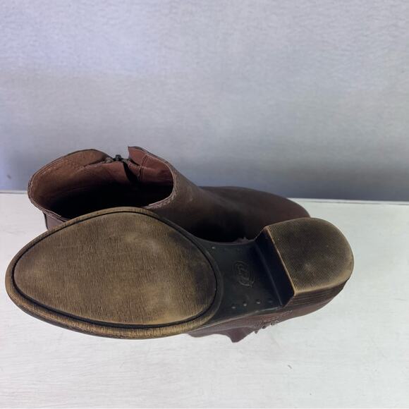 Lucky Brand Boots Womens 6M/36 Brenon Leather Round Toe Side Zipper Ankle - Picture 3 of 16
